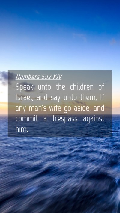 Picture 04 - Numbers 5:12 KJV Mobile Phone Wallpaper - Speak unto the children of Israel, and say unto - Mobile Bible Verse Wallpaper