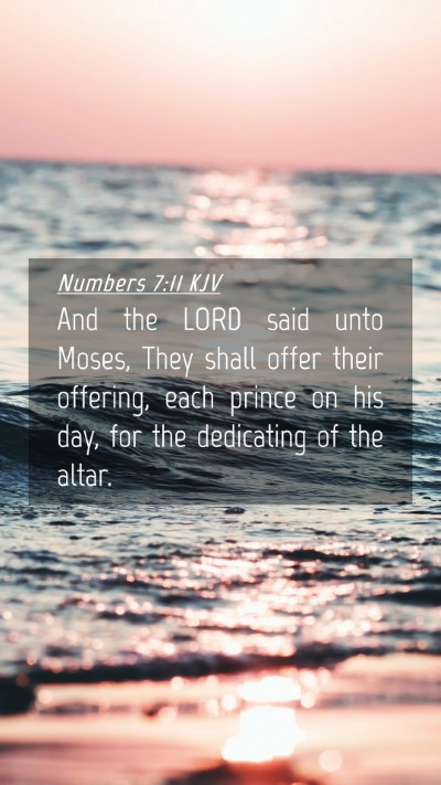 Picture 04 - Numbers 7:11 KJV Mobile Phone Wallpaper - And the LORD said unto Moses, They shall offer - Mobile Bible Verse Wallpaper