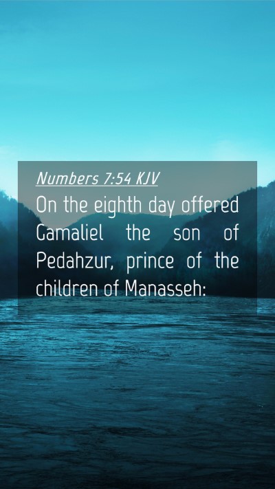 Picture 04 - Numbers 7:54 KJV Mobile Phone Wallpaper - On the eighth day offered Gamaliel the son of - Mobile Bible Verse Wallpaper