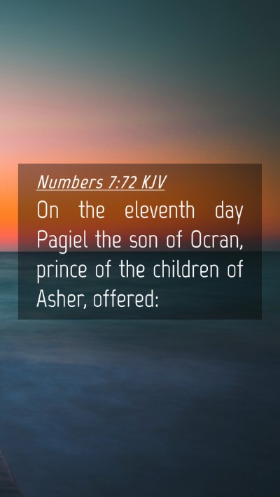 Picture 04 - Numbers 7:72 KJV Mobile Phone Wallpaper - On the eleventh day Pagiel the son of Ocran, - Mobile Bible Verse Wallpaper