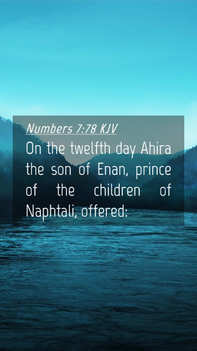 Picture 04 - Numbers 7:78 KJV Mobile Phone Wallpaper - On the twelfth day Ahira the son of Enan, prince - Mobile Bible Verse Wallpaper