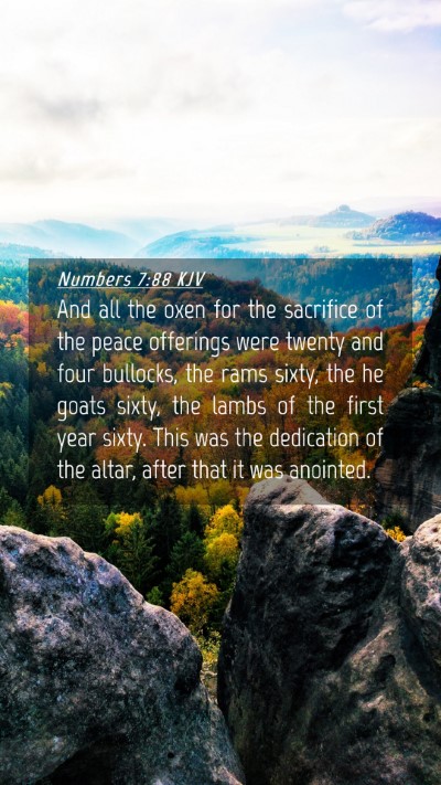 Picture 04 - Numbers 7:88 KJV Mobile Phone Wallpaper - And all the oxen for the sacrifice of the peace - Mobile Bible Verse Wallpaper