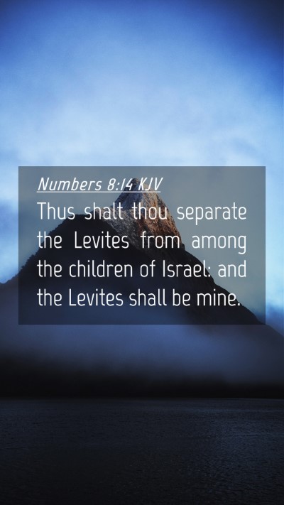 Picture 04 - Numbers 8:14 KJV Mobile Phone Wallpaper - Thus shalt thou separate the Levites from among - Mobile Bible Verse Wallpaper