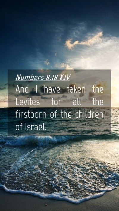 Picture 04 - Numbers 8:18 KJV Mobile Phone Wallpaper - And I have taken the Levites for all the - Mobile Bible Verse Wallpaper
