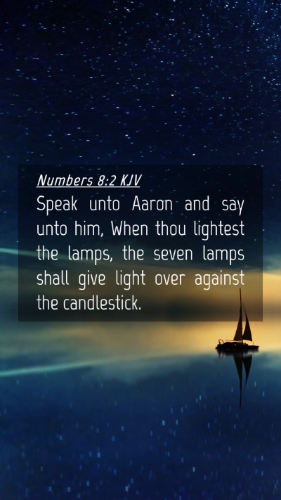 Picture 04 - Numbers 8:2 KJV Mobile Phone Wallpaper - Speak unto Aaron and say unto him, When thou - Mobile Bible Verse Wallpaper