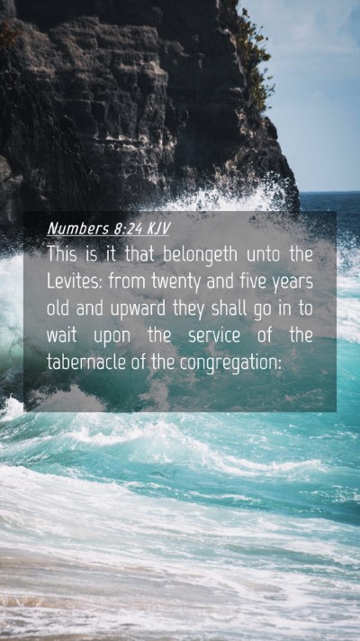 Picture 04 - Numbers 8:24 KJV Mobile Phone Wallpaper - This is it that belongeth unto the Levites: from - Mobile Bible Verse Wallpaper