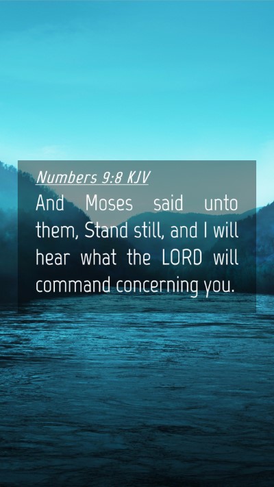 Picture 04 - Numbers 9:8 KJV Mobile Phone Wallpaper - And Moses said unto them, Stand still, and I will - Mobile Bible Verse Wallpaper