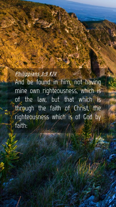 Picture 04 - Philippians 3:9 KJV Mobile Phone Wallpaper - And be found in him, not having mine own - Mobile Bible Verse Wallpaper