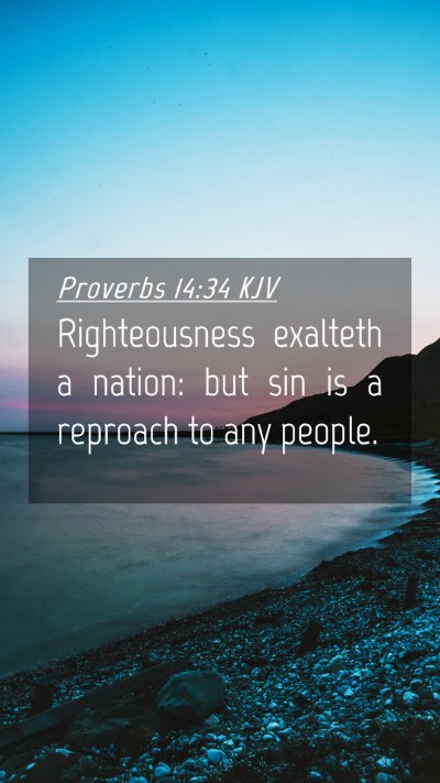 Picture 04 - Proverbs 14:34 KJV Mobile Phone Wallpaper - Righteousness exalteth a nation: but sin is a - Mobile Bible Verse Wallpaper