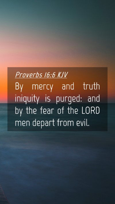 Picture 04 - Proverbs 16:6 KJV Mobile Phone Wallpaper - By mercy and truth iniquity is purged: and by the - Mobile Bible Verse Wallpaper