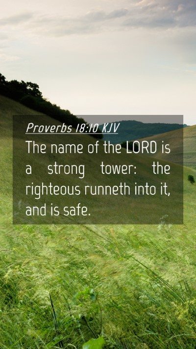 Picture 04 - Proverbs 18:10 KJV Mobile Phone Wallpaper - The name of the LORD is a strong tower: the - Mobile Bible Verse Wallpaper