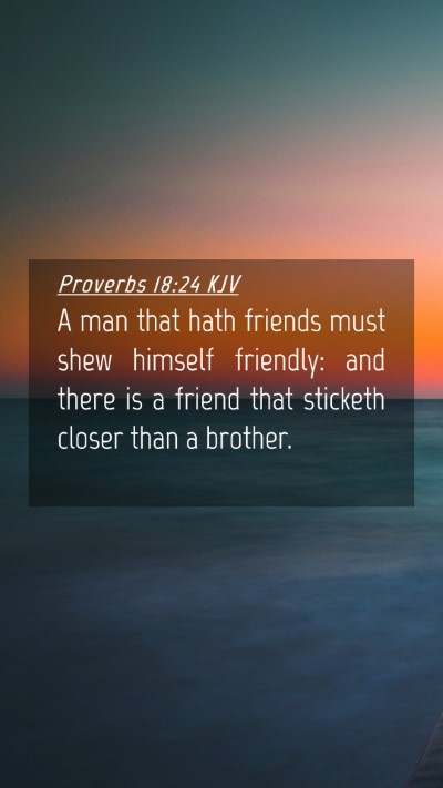 Picture 04 - Proverbs 18:24 KJV Mobile Phone Wallpaper - A man that hath friends must shew himself - Mobile Bible Verse Wallpaper
