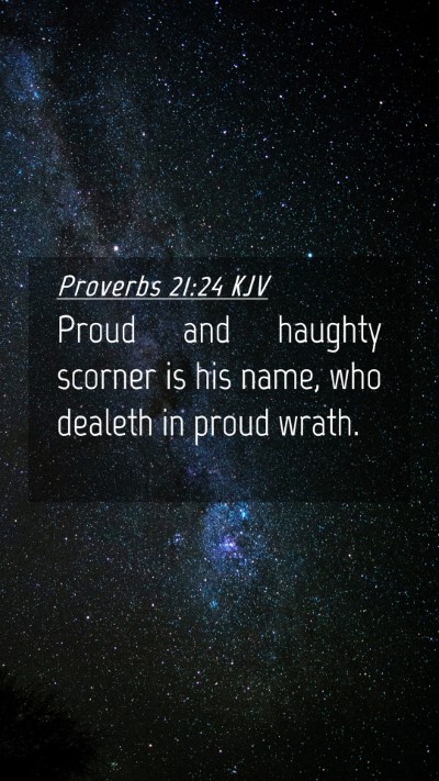 Picture 04 - Proverbs 21:24 KJV Mobile Phone Wallpaper - Proud and haughty scorner is his name, who - Mobile Bible Verse Wallpaper