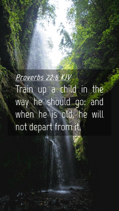 Picture 04 - Proverbs 22:6 KJV Mobile Phone Wallpaper - Train up a child in the way he should go: and - Mobile Bible Verse Wallpaper