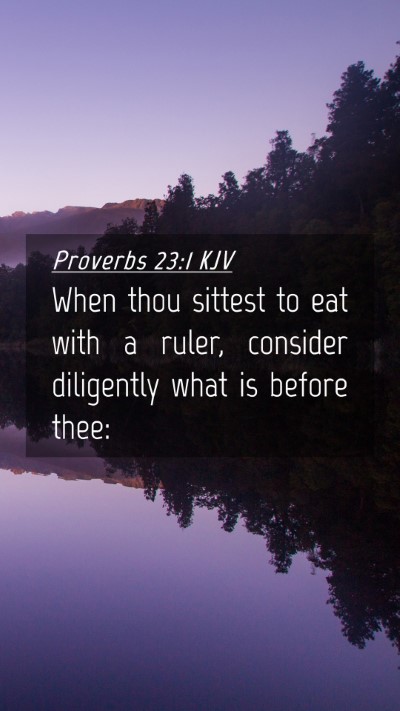 Picture 04 - Proverbs 23:1 KJV Mobile Phone Wallpaper - When thou sittest to eat with a ruler, consider - Mobile Bible Verse Wallpaper