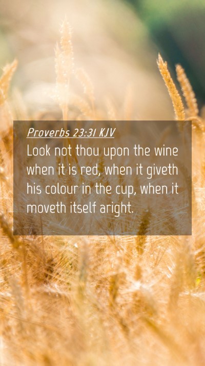 Picture 04 - Proverbs 23:31 KJV Mobile Phone Wallpaper - Look not thou upon the wine when it is red, when - Mobile Bible Verse Wallpaper