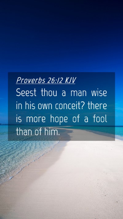 Picture 04 - Proverbs 26:12 KJV Mobile Phone Wallpaper - Seest thou a man wise in his own conceit? there - Mobile Bible Verse Wallpaper