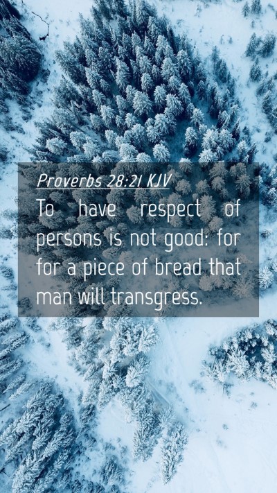 Picture 04 - Proverbs 28:21 KJV Mobile Phone Wallpaper - To have respect of persons is not good: for for a - Mobile Bible Verse Wallpaper