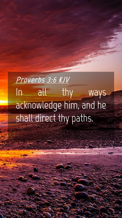 Picture 04 - Proverbs 3:6 KJV Mobile Phone Wallpaper - In all thy ways acknowledge him, and he shall - Mobile Bible Verse Wallpaper