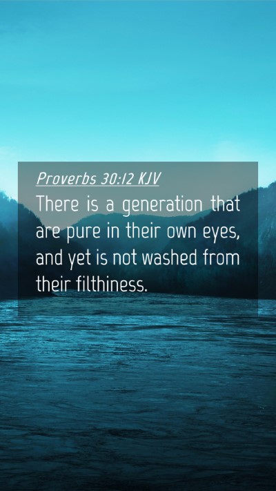 Picture 04 - Proverbs 30:12 KJV Mobile Phone Wallpaper - There is a generation that are pure in their own - Mobile Bible Verse Wallpaper