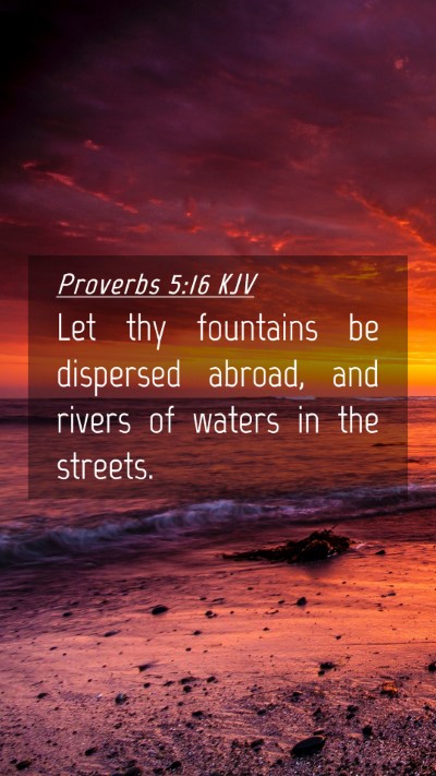 Picture 04 - Proverbs 5:16 KJV Mobile Phone Wallpaper - Let thy fountains be dispersed abroad, and rivers - Mobile Bible Verse Wallpaper
