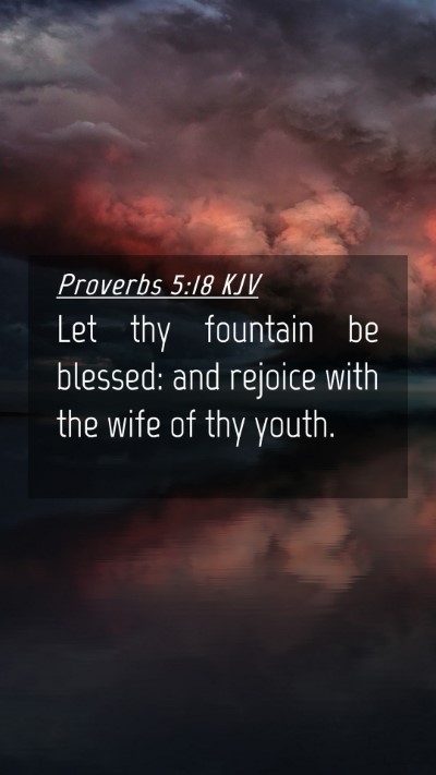 Picture 04 - Proverbs 5:18 KJV Mobile Phone Wallpaper - Let thy fountain be blessed: and rejoice with the - Mobile Bible Verse Wallpaper