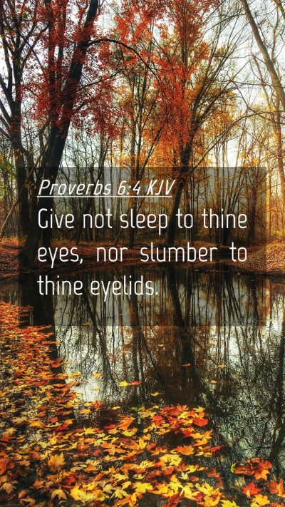 Picture 04 - Proverbs 6:4 KJV Mobile Phone Wallpaper - Give not sleep to thine eyes, nor slumber to - Mobile Bible Verse Wallpaper