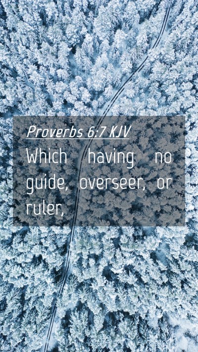 Picture 04 - Proverbs 6:7 KJV Mobile Phone Wallpaper - Which having no guide, overseer, or - Mobile Bible Verse Wallpaper