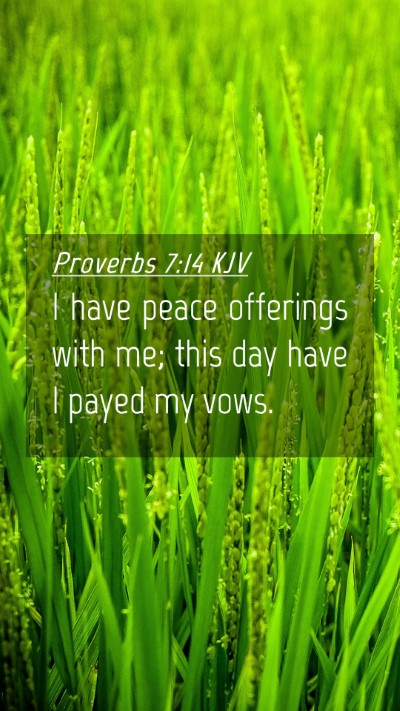 Picture 04 - Proverbs 7:14 KJV Mobile Phone Wallpaper - I have peace offerings with me; this day have I - Mobile Bible Verse Wallpaper