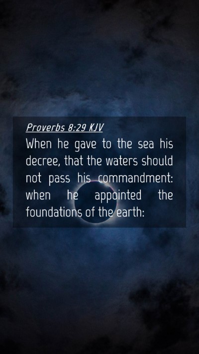 Picture 04 - Proverbs 8:29 KJV Mobile Phone Wallpaper - When he gave to the sea his decree, that the - Mobile Bible Verse Wallpaper