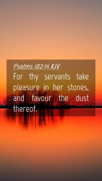 Picture 04 - Psalms 102:14 KJV Mobile Phone Wallpaper - For thy servants take pleasure in her stones, and - Mobile Bible Verse Wallpaper