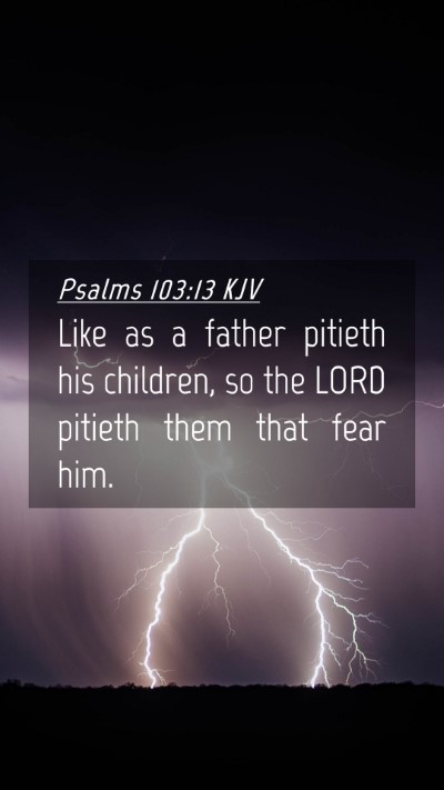 Picture 04 - Psalms 103:13 KJV Mobile Phone Wallpaper - Like as a father pitieth his children, so the - Mobile Bible Verse Wallpaper