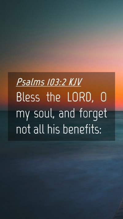 Picture 04 - Psalms 103:2 KJV Mobile Phone Wallpaper - Bless the LORD, O my soul, and forget not all his - Mobile Bible Verse Wallpaper