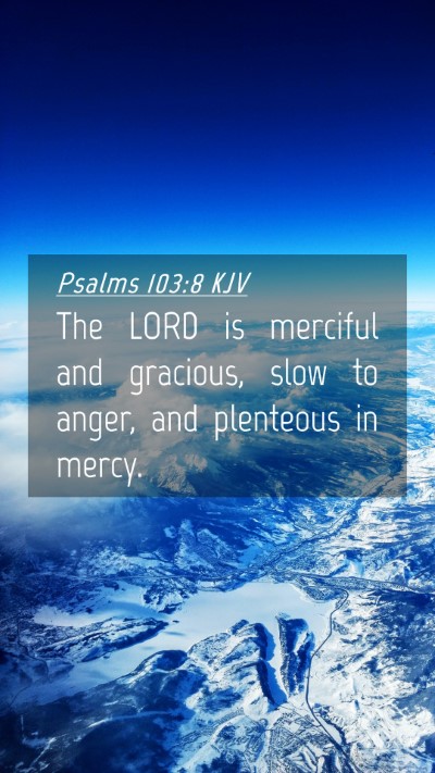 Picture 04 - Psalms 103:8 KJV Mobile Phone Wallpaper - The LORD is merciful and gracious, slow to anger, - Mobile Bible Verse Wallpaper