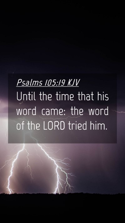 Picture 04 - Psalms 105:19 KJV Mobile Phone Wallpaper - Until the time that his word came: the word of - Mobile Bible Verse Wallpaper