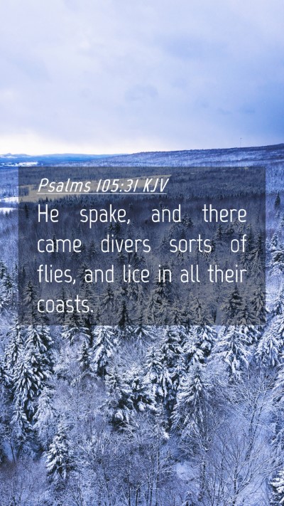 Picture 04 - Psalms 105:31 KJV Mobile Phone Wallpaper - He spake, and there came divers sorts of flies, - Mobile Bible Verse Wallpaper