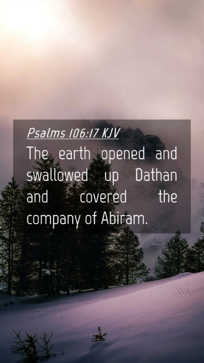 Picture 04 - Psalms 106:17 KJV Mobile Phone Wallpaper - The earth opened and swallowed up Dathan and - Mobile Bible Verse Wallpaper