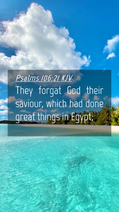 Picture 04 - Psalms 106:21 KJV Mobile Phone Wallpaper - They forgat God their saviour, which had done - Mobile Bible Verse Wallpaper