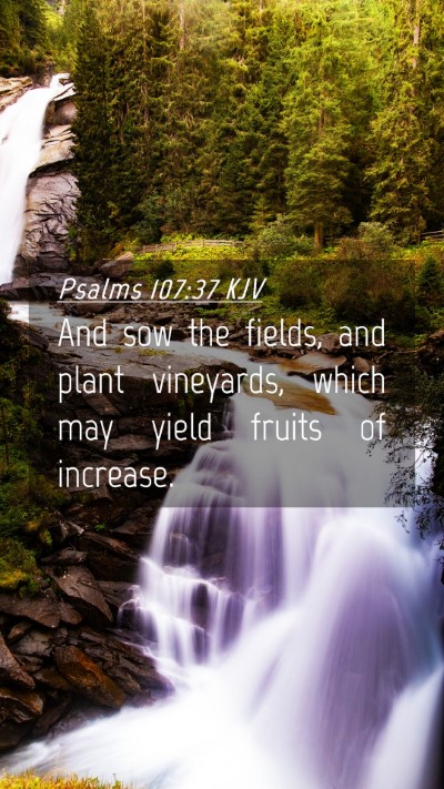 Picture 04 - Psalms 107:37 KJV Mobile Phone Wallpaper - And sow the fields, and plant vineyards, which - Mobile Bible Verse Wallpaper