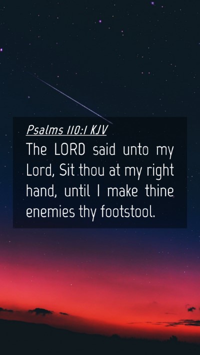 Picture 04 - Psalms 110:1 KJV Mobile Phone Wallpaper - The LORD said unto my Lord, Sit thou at my right - Mobile Bible Verse Wallpaper