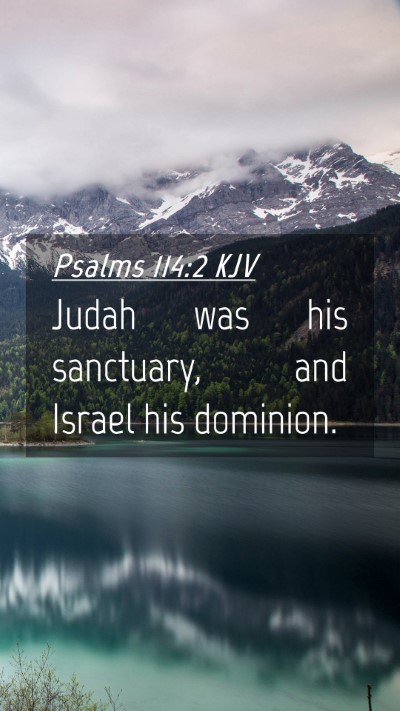 Picture 04 - Psalms 114:2 KJV Mobile Phone Wallpaper - Judah was his sanctuary, and Israel his - Mobile Bible Verse Wallpaper