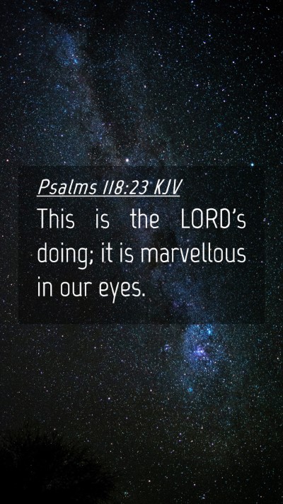 Picture 04 - Psalms 118:23 KJV Mobile Phone Wallpaper - This is the LORD's doing; it is marvellous in our - Mobile Bible Verse Wallpaper