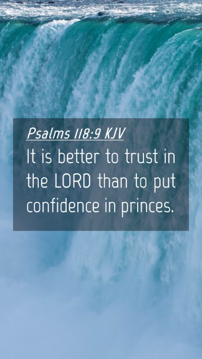 Picture 04 - Psalms 118:9 KJV Mobile Phone Wallpaper - It is better to trust in the LORD than to put - Mobile Bible Verse Wallpaper