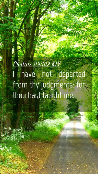 Picture 04 - Psalms 119:102 KJV Mobile Phone Wallpaper - I have not departed from thy judgments: for thou - Mobile Bible Verse Wallpaper