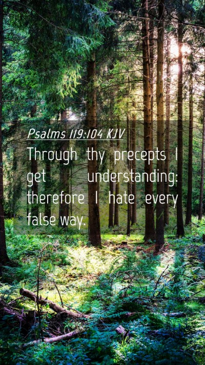 Picture 04 - Psalms 119:104 KJV Mobile Phone Wallpaper - Through thy precepts I get understanding: - Mobile Bible Verse Wallpaper