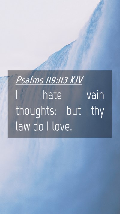 Picture 04 - Psalms 119:113 KJV Mobile Phone Wallpaper - I hate vain thoughts: but thy law do I - Mobile Bible Verse Wallpaper