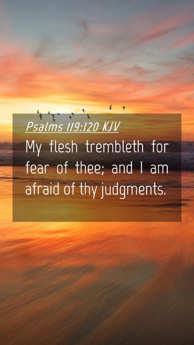 Picture 04 - Psalms 119:120 KJV Mobile Phone Wallpaper - My flesh trembleth for fear of thee; and I am - Mobile Bible Verse Wallpaper