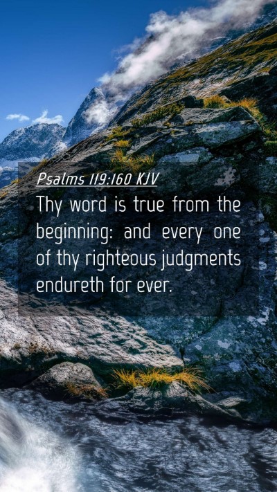 Picture 04 - Psalms 119:160 KJV Mobile Phone Wallpaper - Thy word is true from the beginning: and every - Mobile Bible Verse Wallpaper