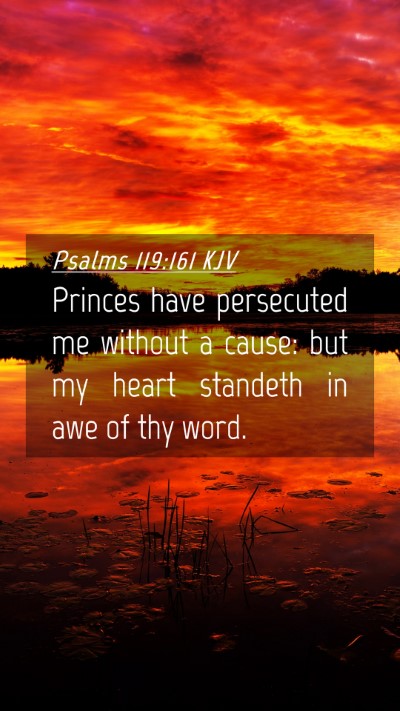 Picture 04 - Psalms 119:161 KJV Mobile Phone Wallpaper - Princes have persecuted me without a cause: but - Mobile Bible Verse Wallpaper