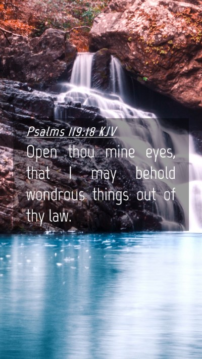 Picture 04 - Psalms 119:18 KJV Mobile Phone Wallpaper - Open thou mine eyes, that I may behold wondrous - Mobile Bible Verse Wallpaper